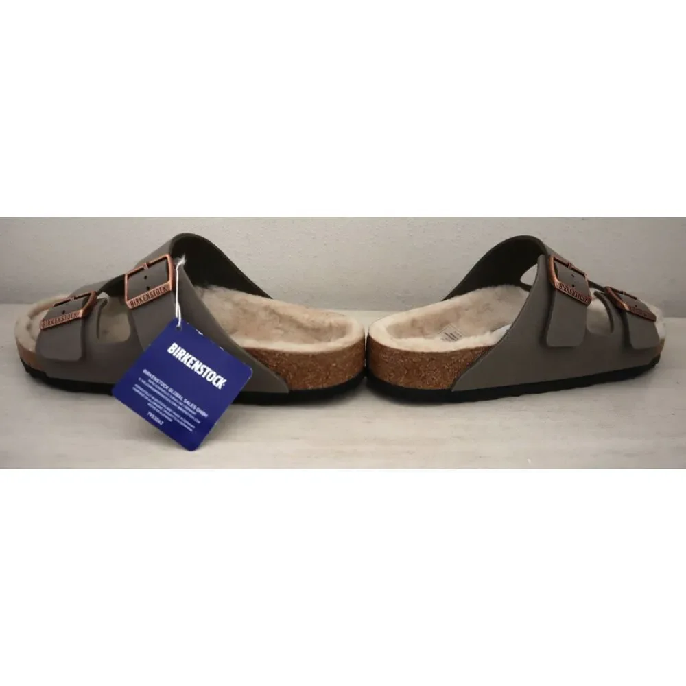 Birkenstock WMN Sz EUR 42 US 11 Green Arizona Shearling-Lined Slide Sandals - Picture 12 of 13